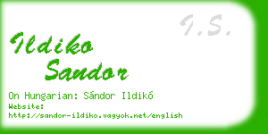 ildiko sandor business card